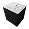 24 Inch Floating Black Bathroom Vanity, Modern